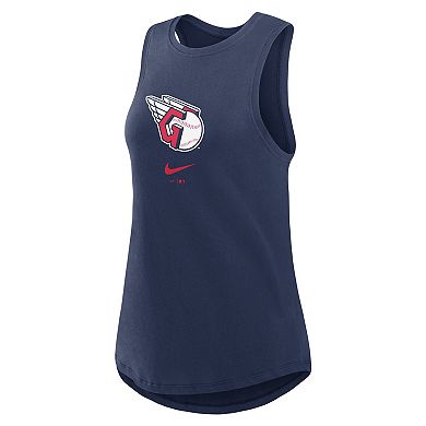 Women's Nike Navy Cleveland Guardians Legacy Icon High Neck Fashion Tank Top