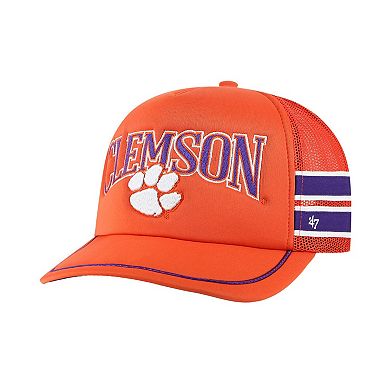Men's '47 Orange Clemson Tigers Sideband Trucker Adjustable Hat