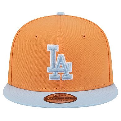 Men's New Era Orange Los Angeles Dodgers Spring Color Two-Tone 9FIFTY Snapback Hat