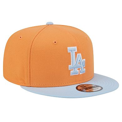 Men's New Era Orange Los Angeles Dodgers Spring Color Two-Tone 9FIFTY Snapback Hat