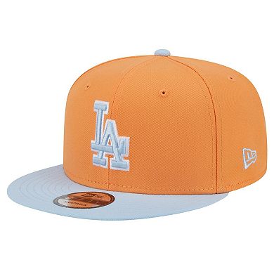 Men's New Era Orange Los Angeles Dodgers Spring Color Two-Tone 9FIFTY Snapback Hat