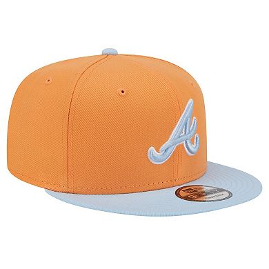 Men's New Era Orange Atlanta Braves Spring Color Two-Tone 9FIFTY Snapback Hat