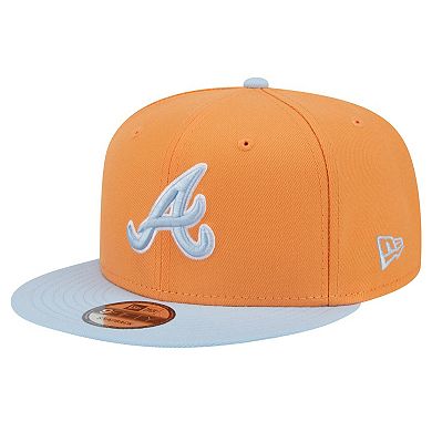 Men's New Era Orange Atlanta Braves Spring Color Two-Tone 9FIFTY Snapback Hat