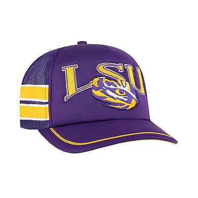 Men's '47 Purple LSU Tigers Sideband Trucker Adjustable Hat