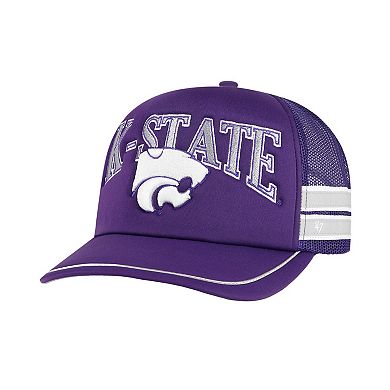 Men's '47 Purple Kansas State Wildcats Sideband Trucker Adjustable Hat