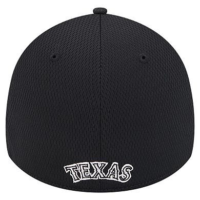 Men's New Era Black Texas Rangers Active Dash Mark 39THIRTY Flex Hat