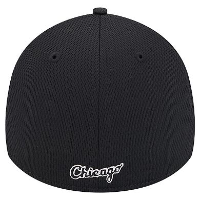 Men's New Era Black Chicago White Sox Active Dash Mark 39THIRTY Flex Hat