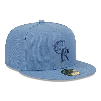 Men's New Era Blue Colorado Rockies Spring Color 59FIFTY Fitted Hat