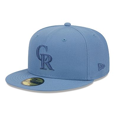 Men's New Era Blue Colorado Rockies Spring Color 59FIFTY Fitted Hat