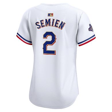 Women's Nike Marcus Semien White Texas Rangers 2024 Gold Collection Limited Player Jersey