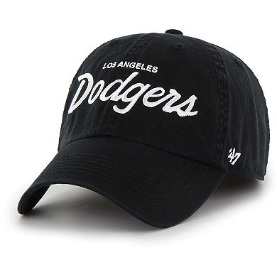 Men's '47 Black Los Angeles Dodgers Crosstown Classic Franchise Fitted Hat