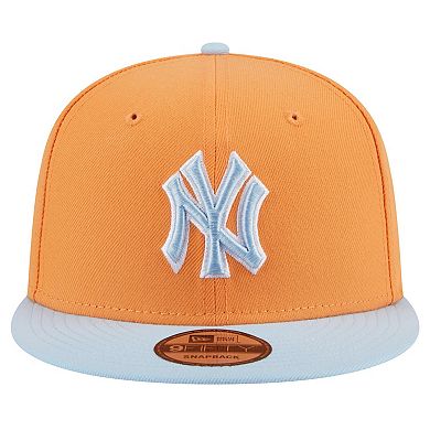 Men's New Era Orange New York Yankees Spring Color Two-Tone 9FIFTY Snapback Hat