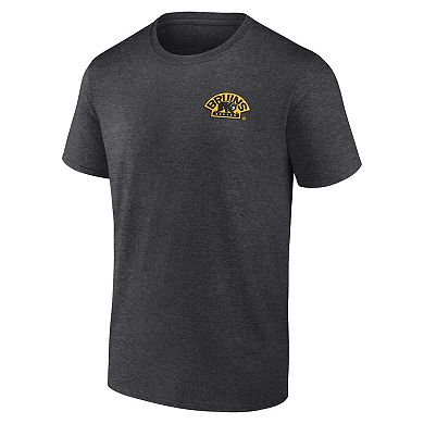 Men's Fanatics Branded Heather Charcoal Boston Bruins Backbone T-Shirt