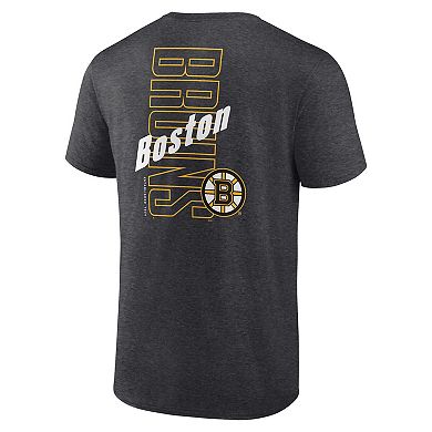 Men's Fanatics Branded Heather Charcoal Boston Bruins Backbone T-Shirt