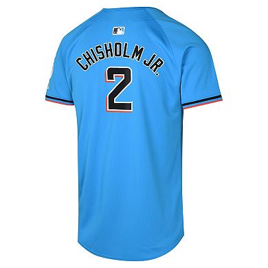 Youth Nike Jazz Chisholm Jr. Blue Miami Marlins Alternate Limited Player Jersey