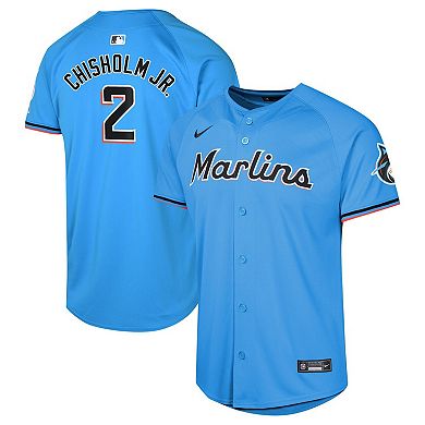 Youth Nike Jazz Chisholm Jr. Blue Miami Marlins Alternate Limited Player Jersey