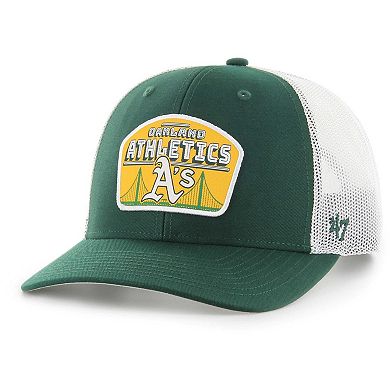Men's '47 Green Oakland Athletics Retro Region Patch Trucker Adjustable Hat