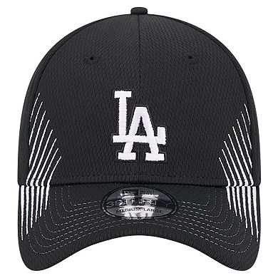 Men's New Era Black Los Angeles Dodgers Active Dash Mark 39THIRTY Flex Hat