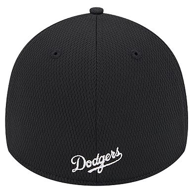 Men's New Era Black Los Angeles Dodgers Active Dash Mark 39THIRTY Flex Hat