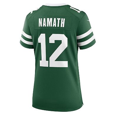 Women's Nike Joe Namath Legacy Green New York Jets Retired Player Game Jersey
