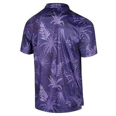 Men's Colosseum Purple ECU Pirates Palms Polo