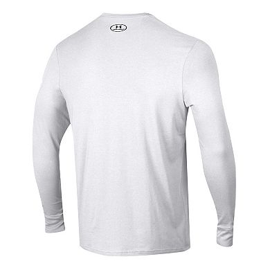 Men's Under Armour White Notre Dame Fighting Irish Football Icon Performance Long Sleeve T-Shirt