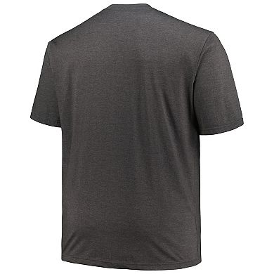 Men's Profile Heather Black Chicago White Sox Big & Tall Weathered Logo T-Shirt
