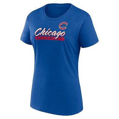 Women's Fanatics Branded Royal/Red Chicago Cubs Risk T-Shirt Combo Pack