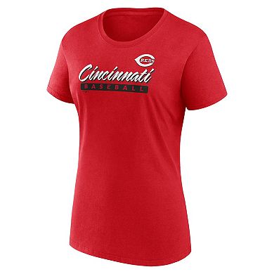 Women's Fanatics Branded Red/Black Cincinnati Reds Risk T-Shirt Combo Pack