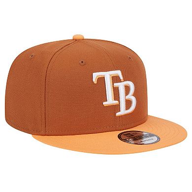 Men's New Era Brown Tampa Bay Rays Spring Color Two-Tone 9FIFTY Snapback Hat