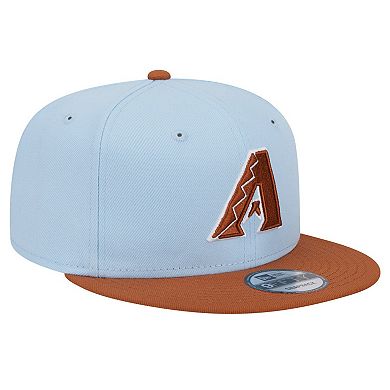 Men's New Era Light Blue Arizona Diamondbacks Spring Color Two-Tone 9FIFTY Snapback Hat