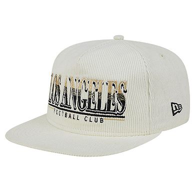 Men's New Era White LAFC Throwback Corduroy Golfer Adjustable Hat
