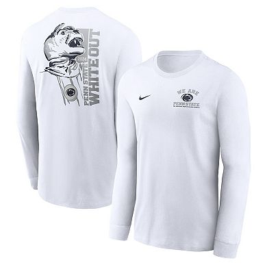Men's Nike White Penn State Nittany Lions 2024 White Out Long Sleeve T-Shirt