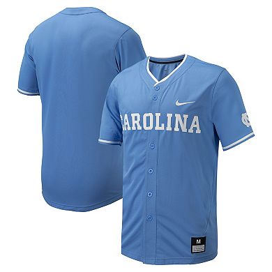 Men's Nike Carolina Blue North Carolina Tar Heels Replica Full-Button Baseball Jersey
