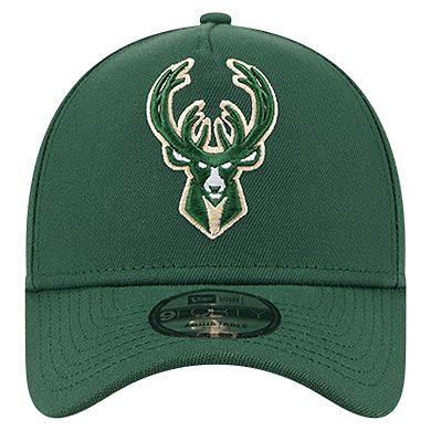 Men's New Era Green Milwaukee Bucks A-Frame 9FORTY Adjustable Hat