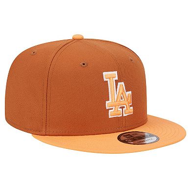 Men's New Era Brown Los Angeles Dodgers Spring Color Two-Tone 9FIFTY Snapback Hat