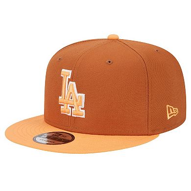 Men's New Era Brown Los Angeles Dodgers Spring Color Two-Tone 9FIFTY Snapback Hat