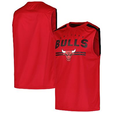 Men's Fanatics Branded Red Chicago Bulls Birdseye Muscle Tank Top
