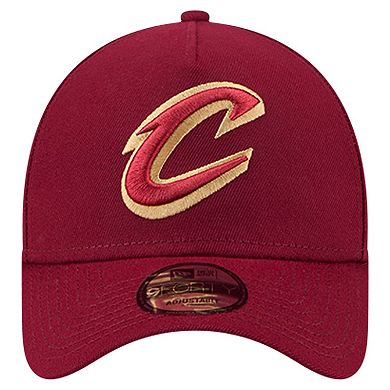 Men's New Era Wine Cleveland Cavaliers A-Frame 9FORTY Adjustable Hat