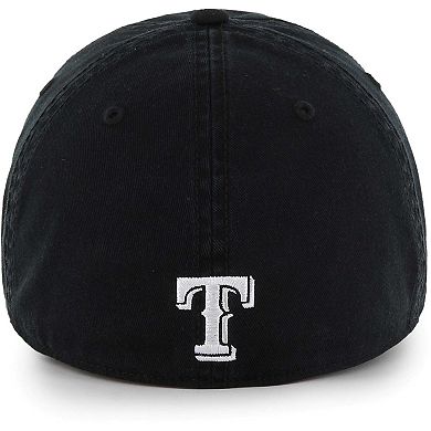 Men's '47 Black Texas Rangers Crosstown Classic Franchise Fitted Hat