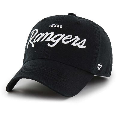 Men's '47 Black Texas Rangers Crosstown Classic Franchise Fitted Hat
