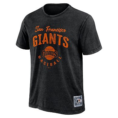 Men's Darius Rucker Collection by Fanatics Black San Francisco Giants Cooperstown Collection Washed T-Shirt
