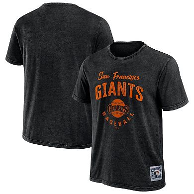 Men's Darius Rucker Collection by Fanatics Black San Francisco Giants Cooperstown Collection Washed T-Shirt
