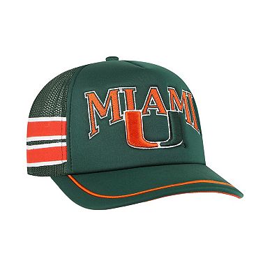 Men's '47 Green Miami Hurricanes Sideband Trucker Adjustable Hat