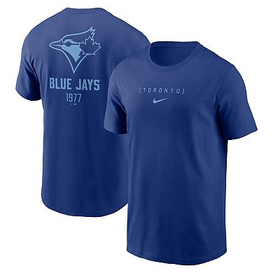 Men's Nike Royal Toronto Blue Jays Large Logo Back Stack T-Shirt