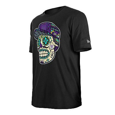 Unisex New Era Black Sacramento Kings Sugar Skull T-Shirt