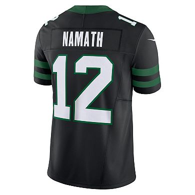 Men's Nike Joe Namath Legacy Black New York Jets Alternate Vapor F.U.S.E. Limited Jersey