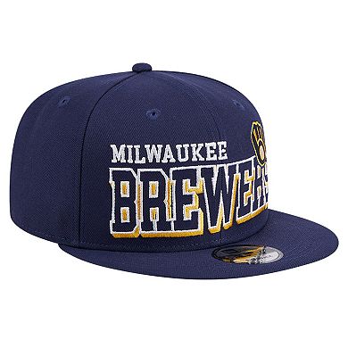 Men's New Era Navy Milwaukee Brewers Game Day Bold 9FIFTY Snapback Hat