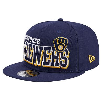 Men's New Era Navy Milwaukee Brewers Game Day Bold 9FIFTY Snapback Hat