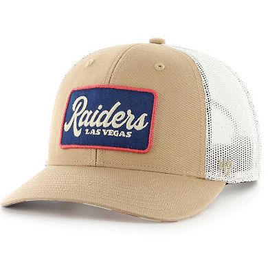 Men's '47 Tan/White Las Vegas Raiders Glory Daze Hitch Trucker Adjustable Hat